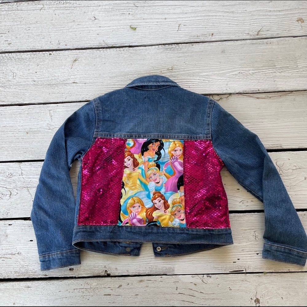 Girls jean jacket Disney trip